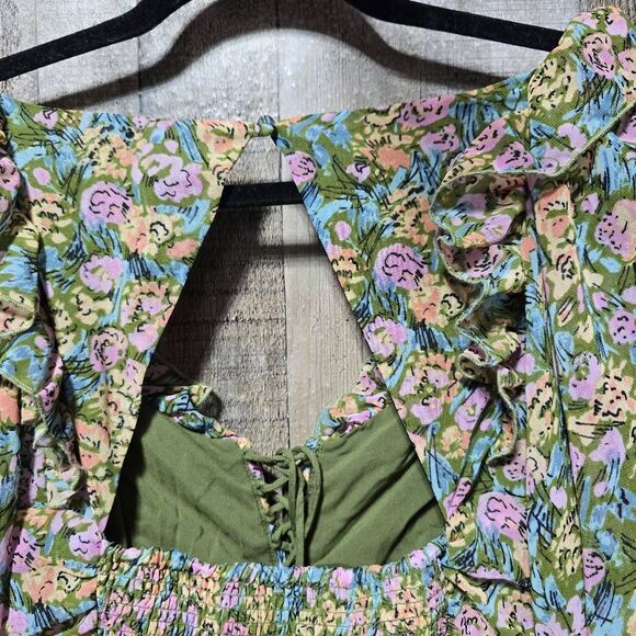 Free People FP Mable Floral Ruched Crop Top - Picture 5 of 7